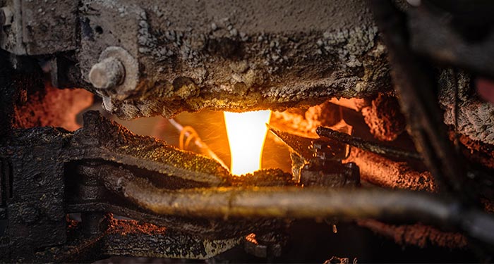 Glass containers melting process